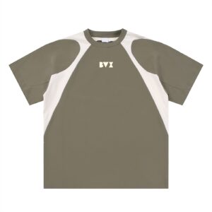 Contrast Panel Cotton T-Shirt